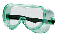 Green tinted PVC goggle with 4 EVA indirect vent caps